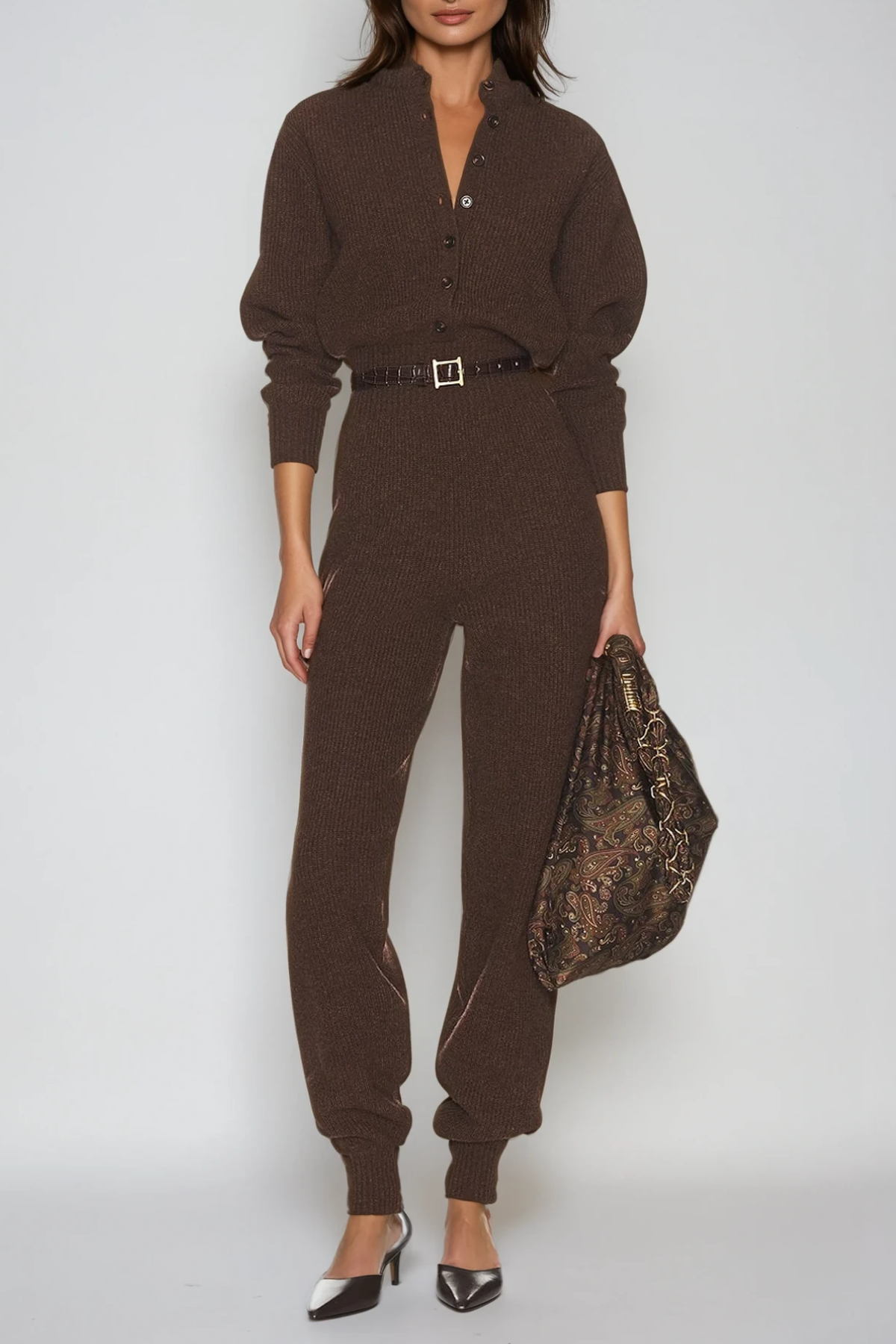 Diamanto Bodycon Knit Jumpsuit