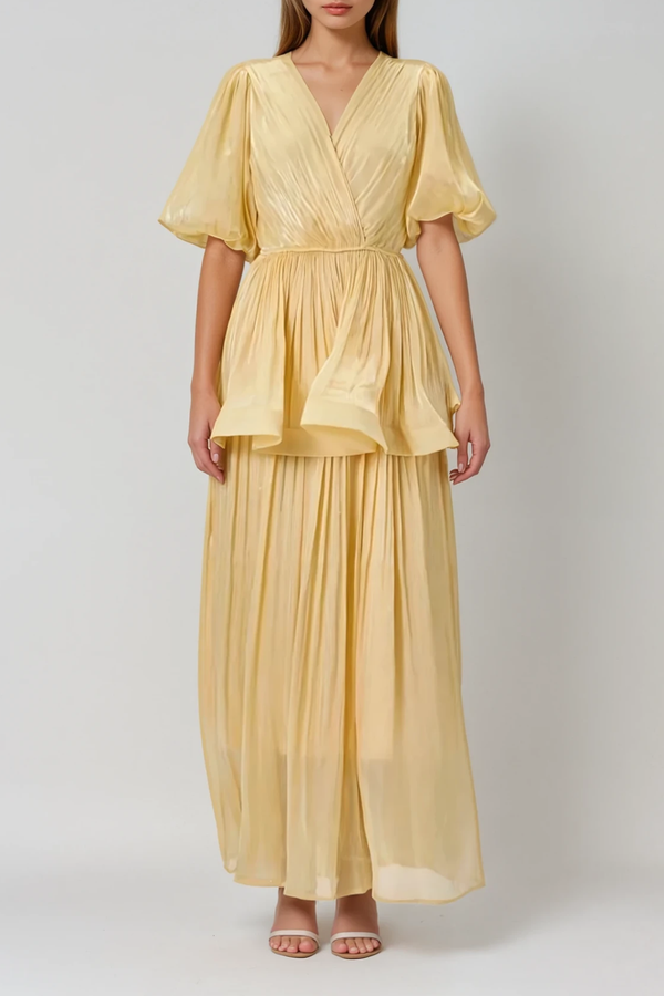 Christos Ruch Balloon Sleeve Skirt Set