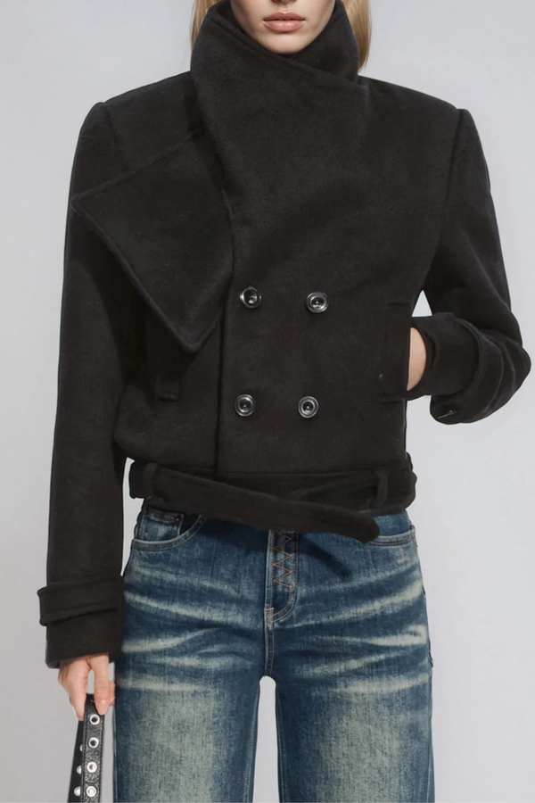 Discordia Scarf Jacket In Black