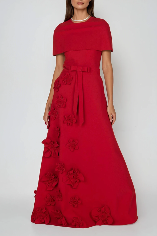 Divna Flower Shawl Maxi Dress