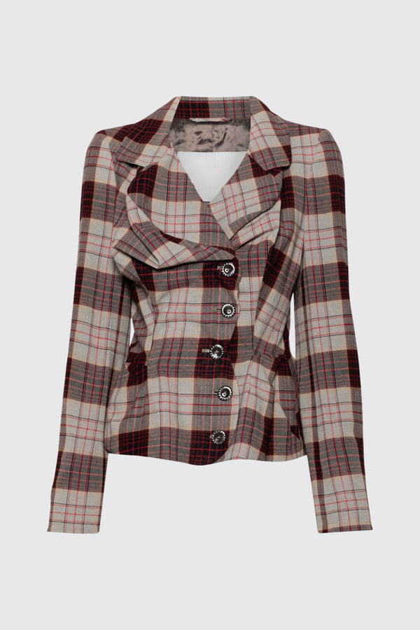 Dashawn Grid Lapel Jacket