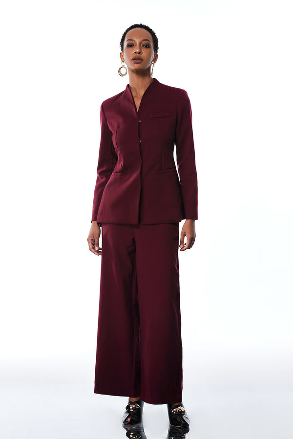 Adwoa Stand Collar Pants Set