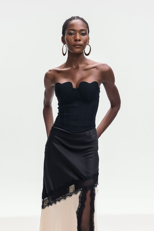 Aella Strapless Corset Bodycon Top