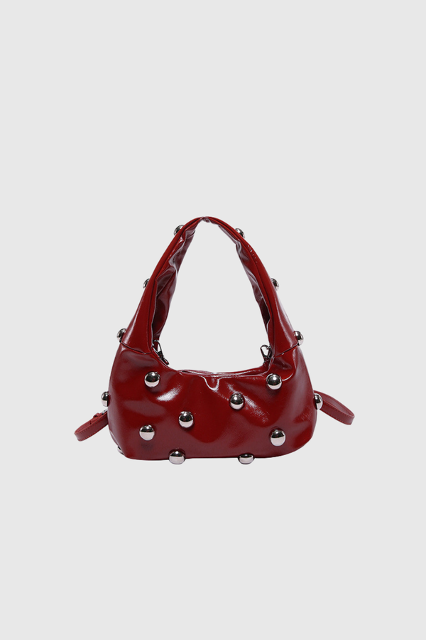 Alta Studded Leather Shoulder Bag