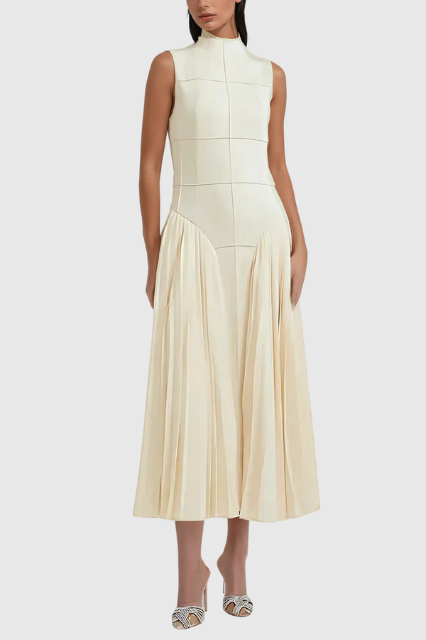 Amberlin Sleeveless Ruch Midi Dress