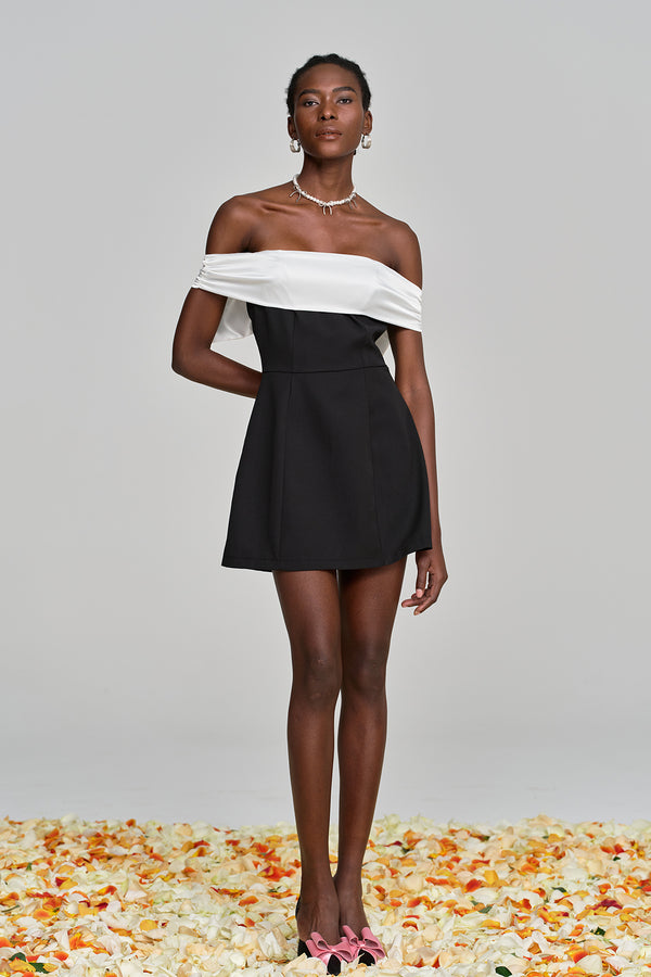 Amitola Bow Strapless Mini Dress