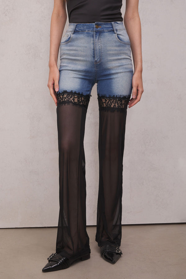 Amiyah Lace Patchwork Jeans