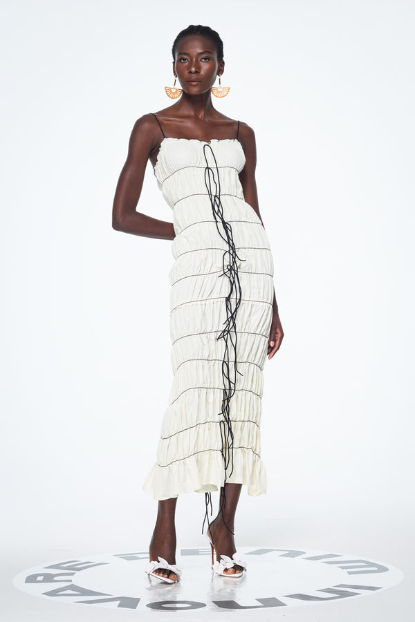 Ananke Ruch Bow Spaghetti Maxi Dress