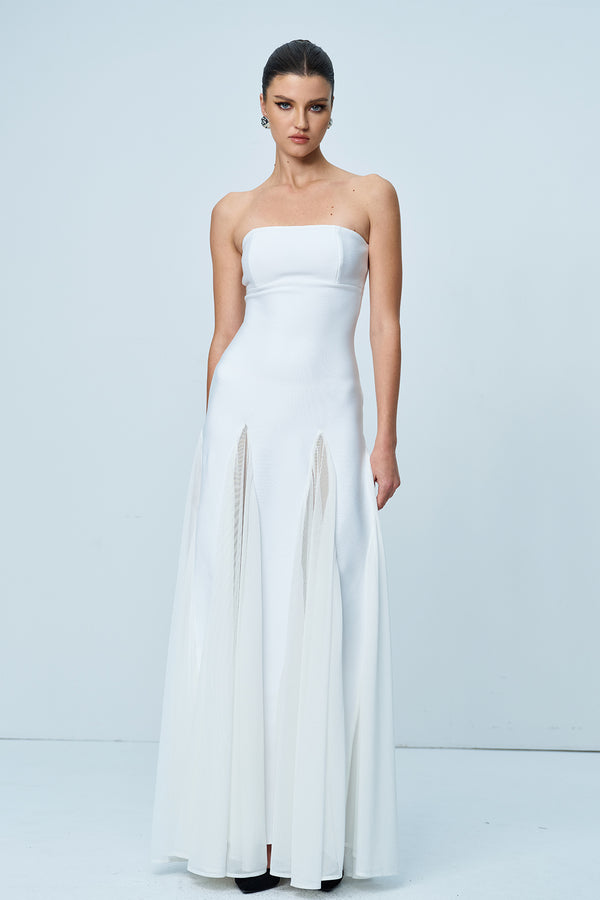 Aniyah Strapless Deconstruct Maxi Dress