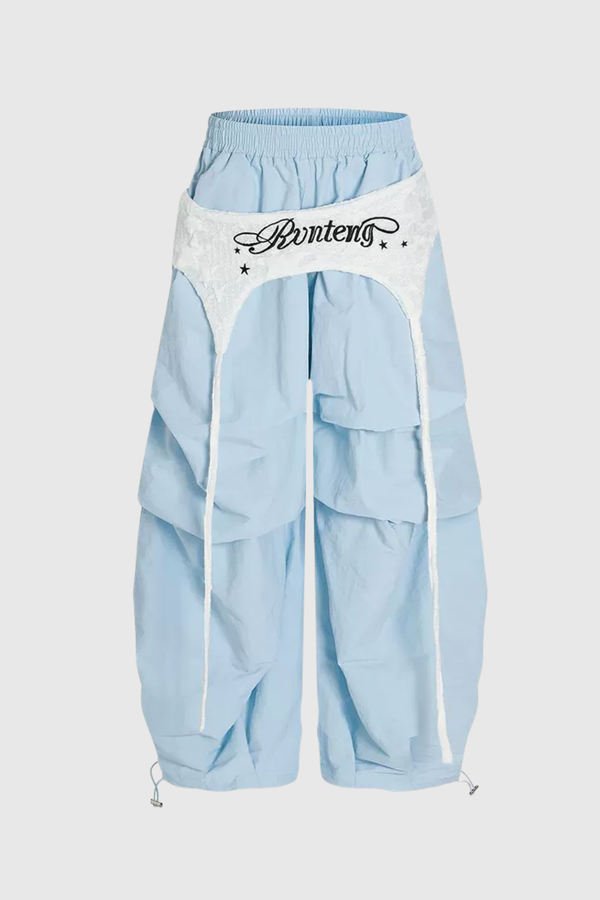 Anouk Asymmetric Deconstruct Wide Pants In Blue
