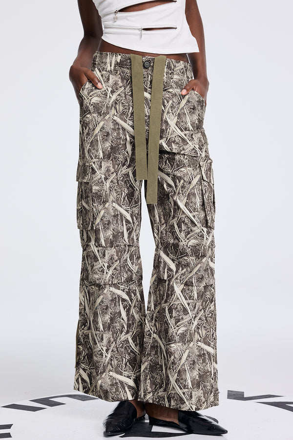 Apa Print Pocket Cargo Pants