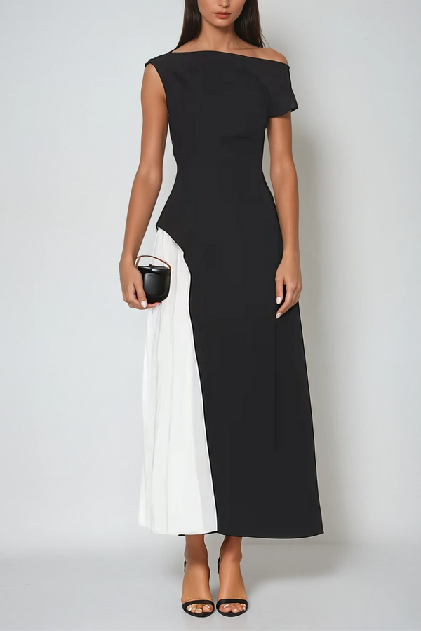 Araceli Deconstruct Asymmetric Mesh Maxi Dress