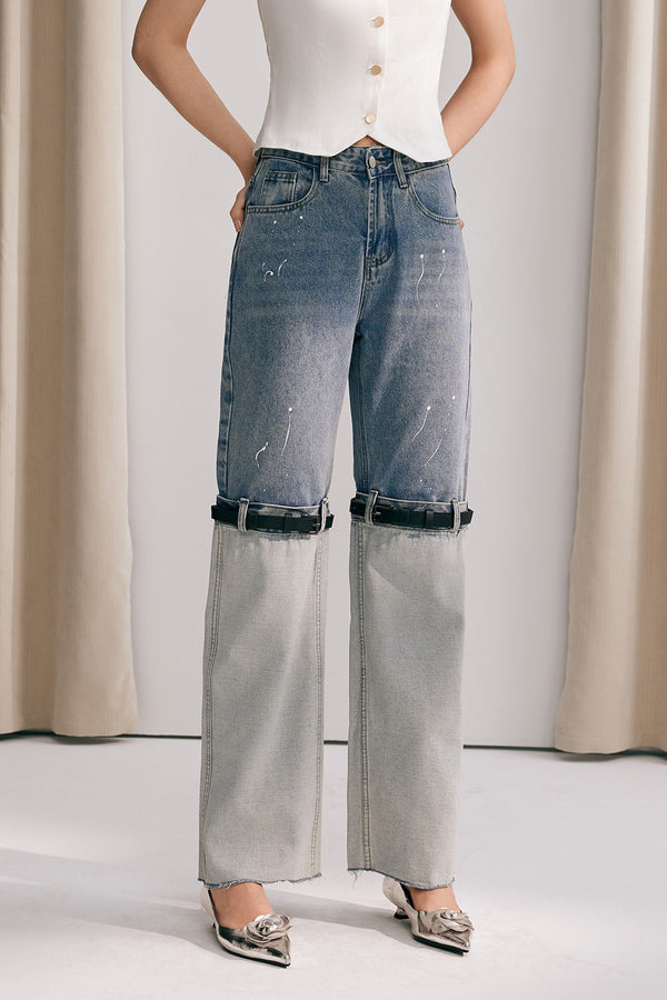 Ariel Patchwork Denim Jeans