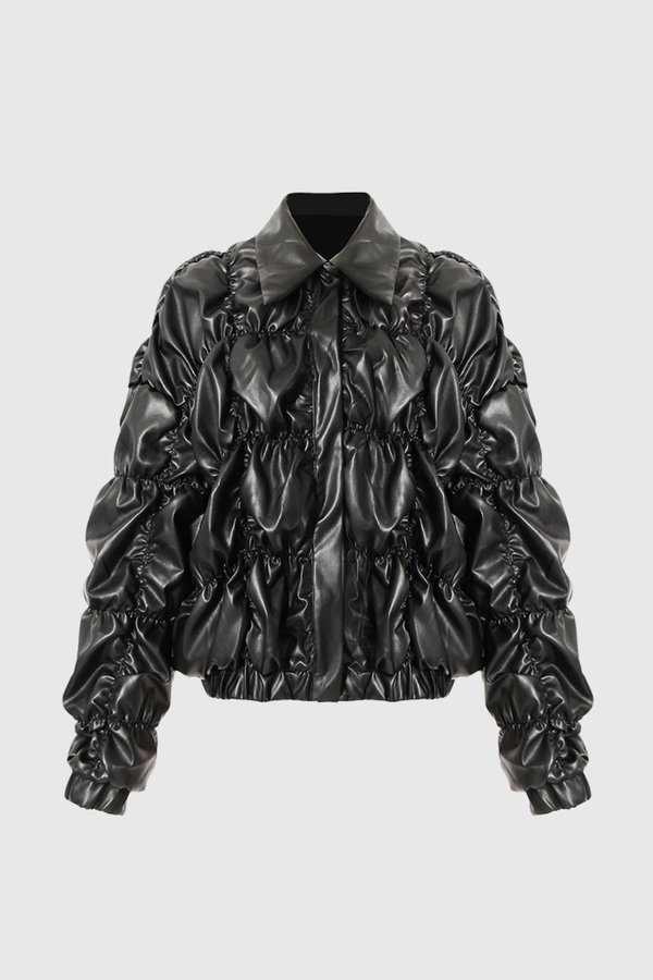 Balta Ruch Drawstring Leather Jacket