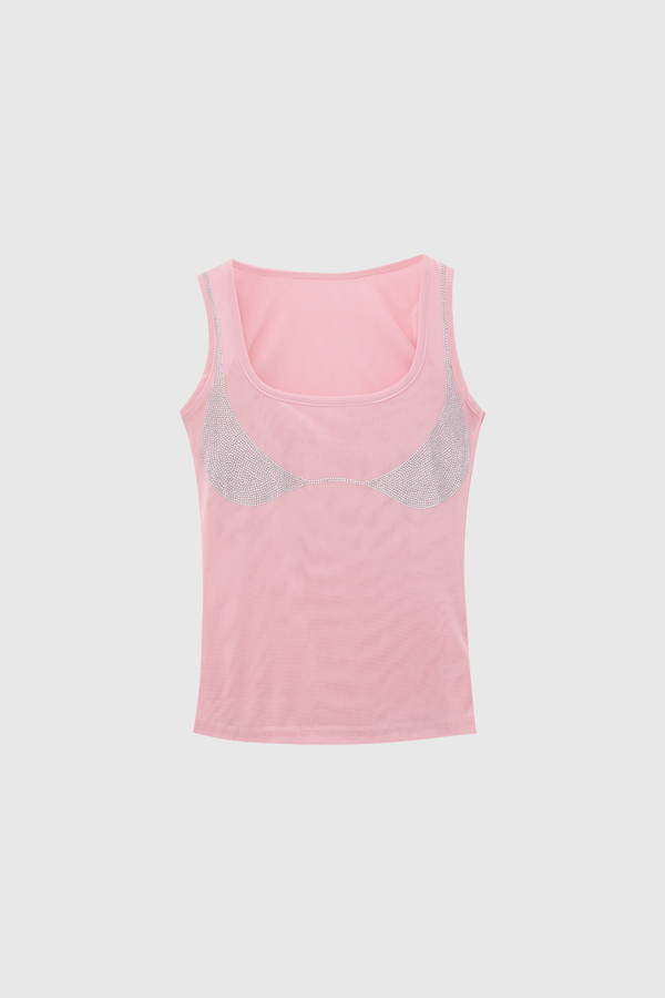 Baxter Rhinestone Sleeveless Top