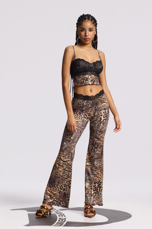 Bindy Lace Leopard Pants Set