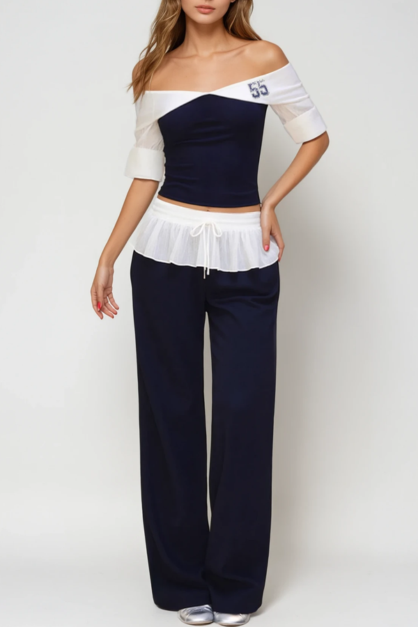 Bjarne Off Shoulder Pants Set