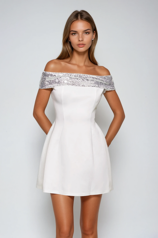 Blagovesta Strapless Sequin Mini Dress