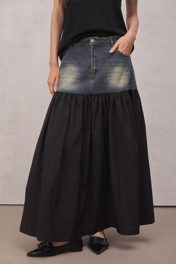 Blaire Patchwork Maxi Skirt