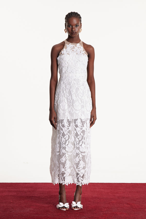 Bodie Lace Floral Maxi Dress