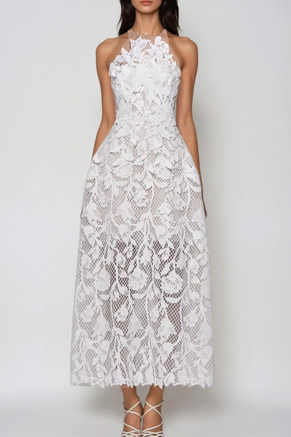 Bodie Lace Floral Maxi Dress