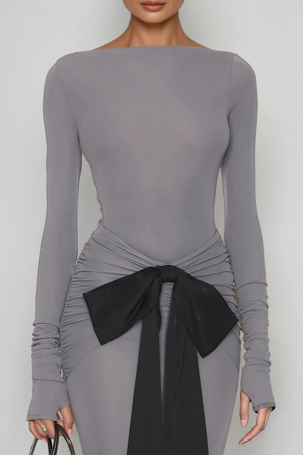 Borys Bow Ruch Maxi Dress