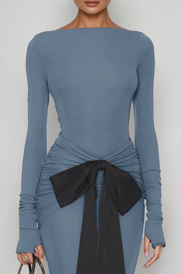 Borys Bow Ruch Maxi Dress