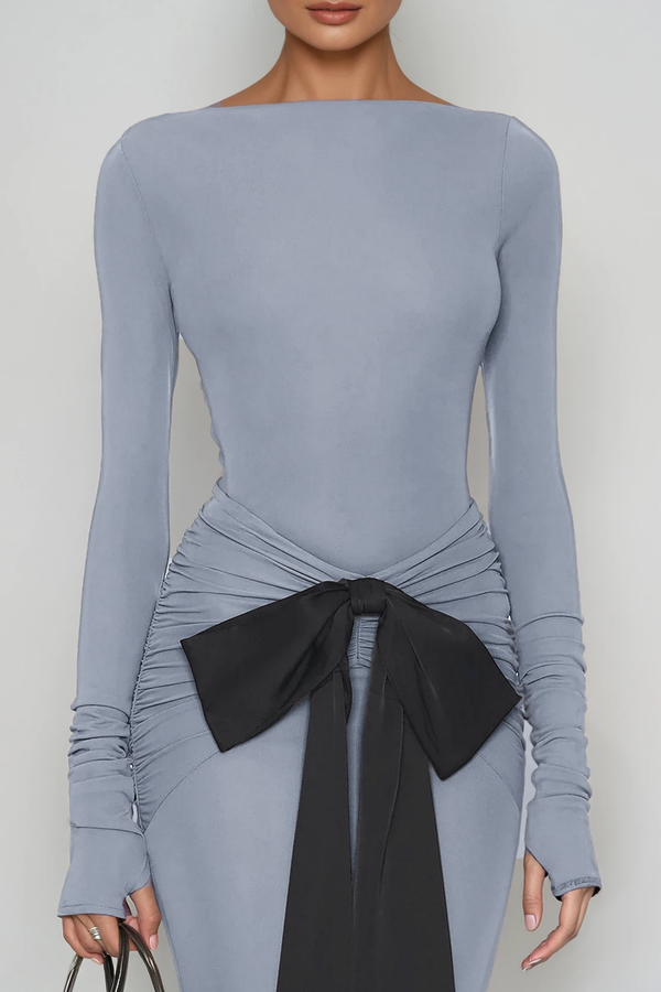 Borys Bow Ruch Maxi Dress