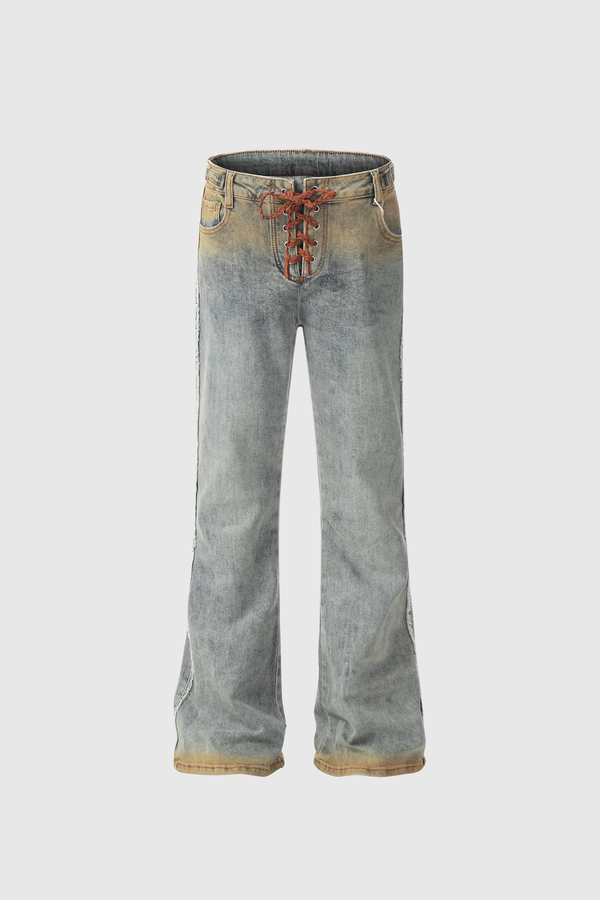 Bouchra Lace Up Hayley Jeans