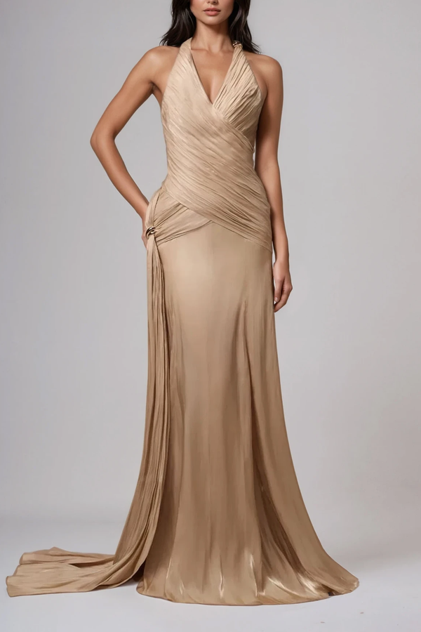 Boyce Ruch Plunge Maxi Dress