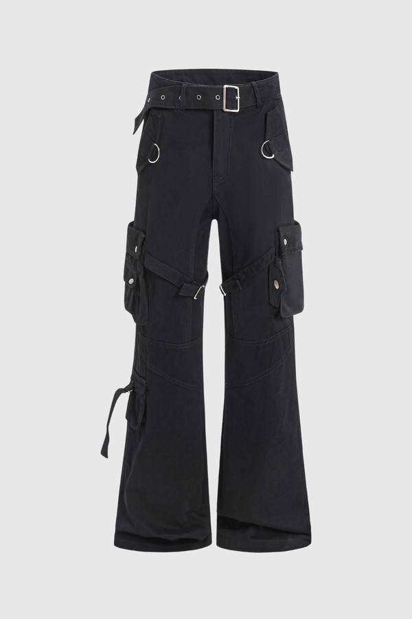 Braeden Pocket Cargo Jeans In Black