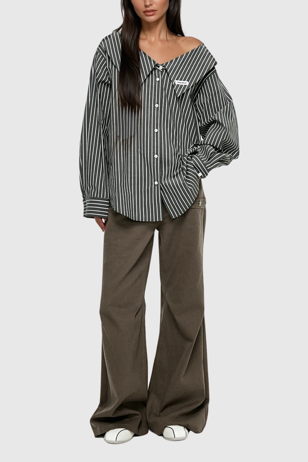 Brand Stripe Deconstruct Shirt