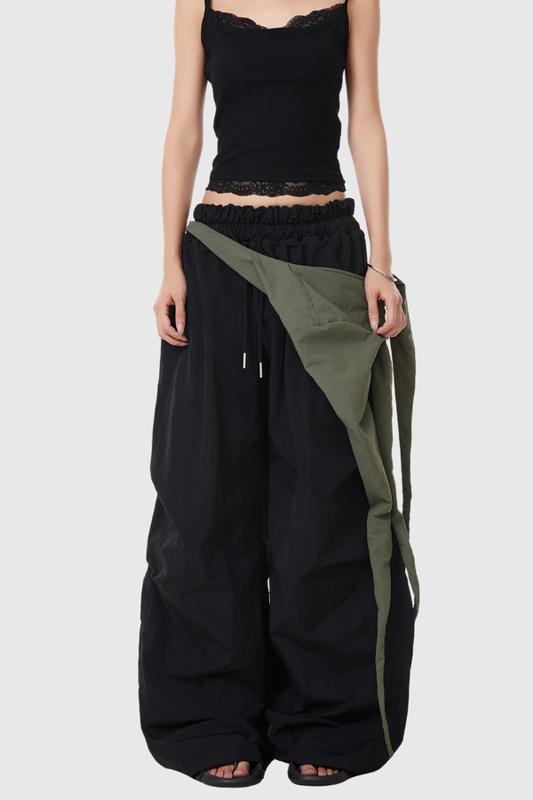 Brandie Lace Up Wide Pants