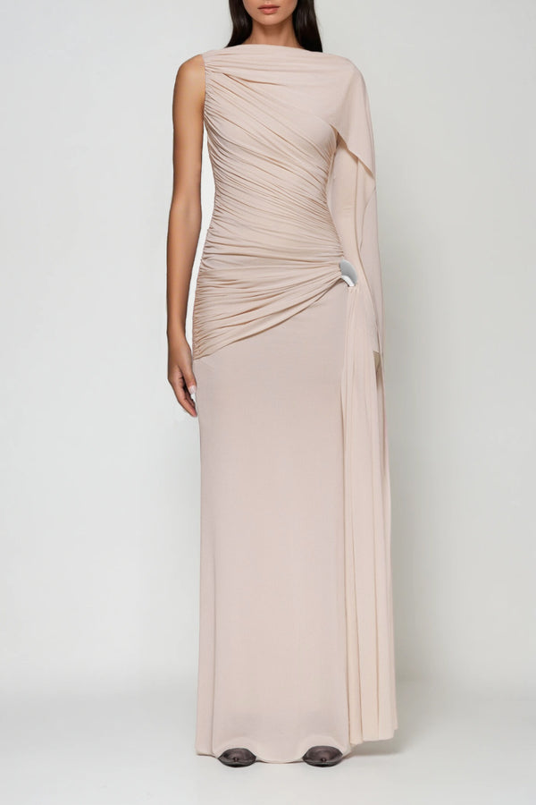 Brandt Ruch Shawl Maxi Dress In Pink