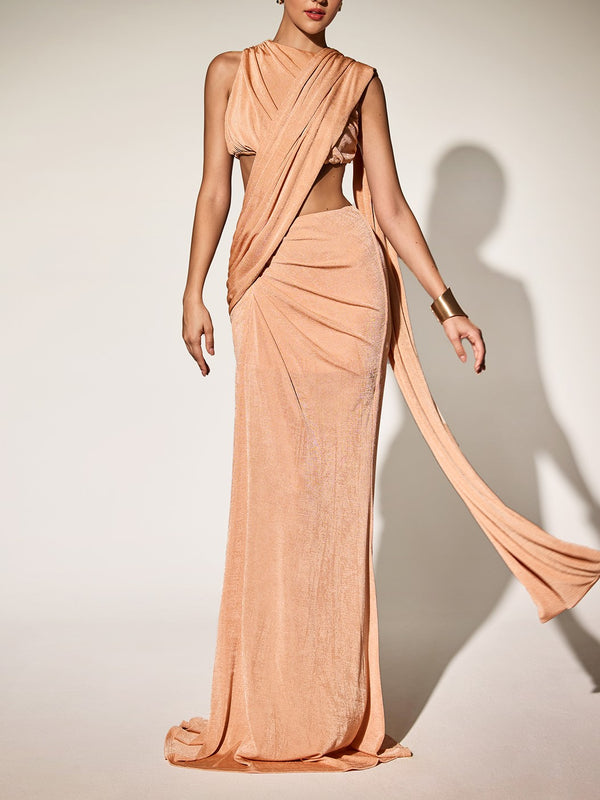 Breiana Sleeveless Ruch Maxi Dress
