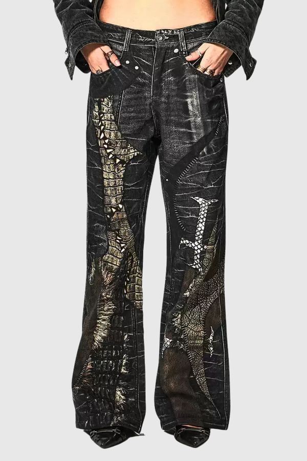 Callan Python Pattern Jeans