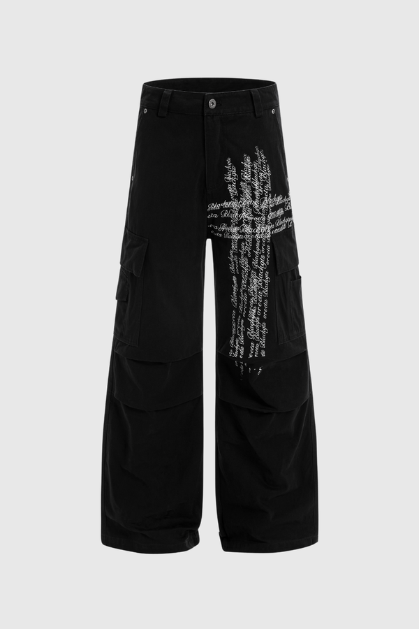 Cammie Print Jeans In Black
