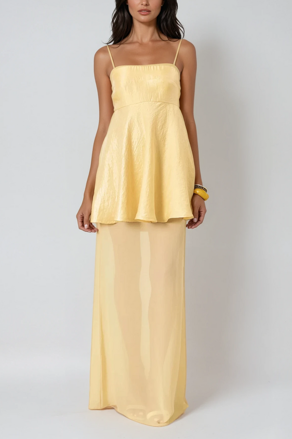 Carmi Spaghetti Mesh Maxi Dress