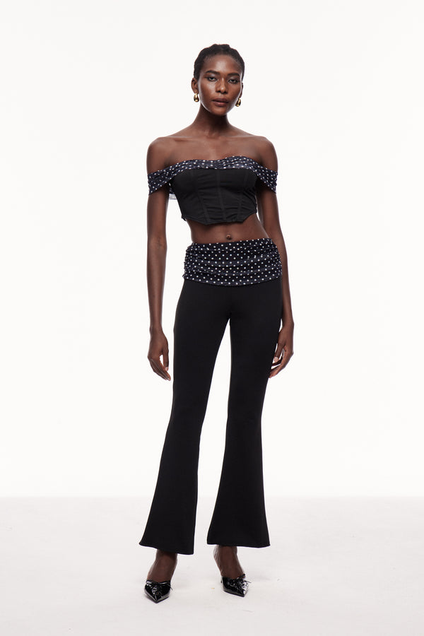 Cephas Dot Ruch Off Shoulder Pants Set