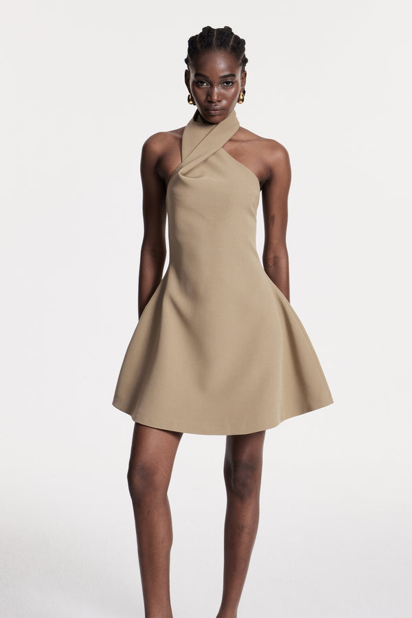 Chen Ruch Halter Neck Mini Dress
