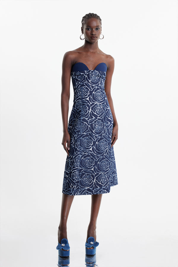 Chlodulf Flower Cutout Midi Dress