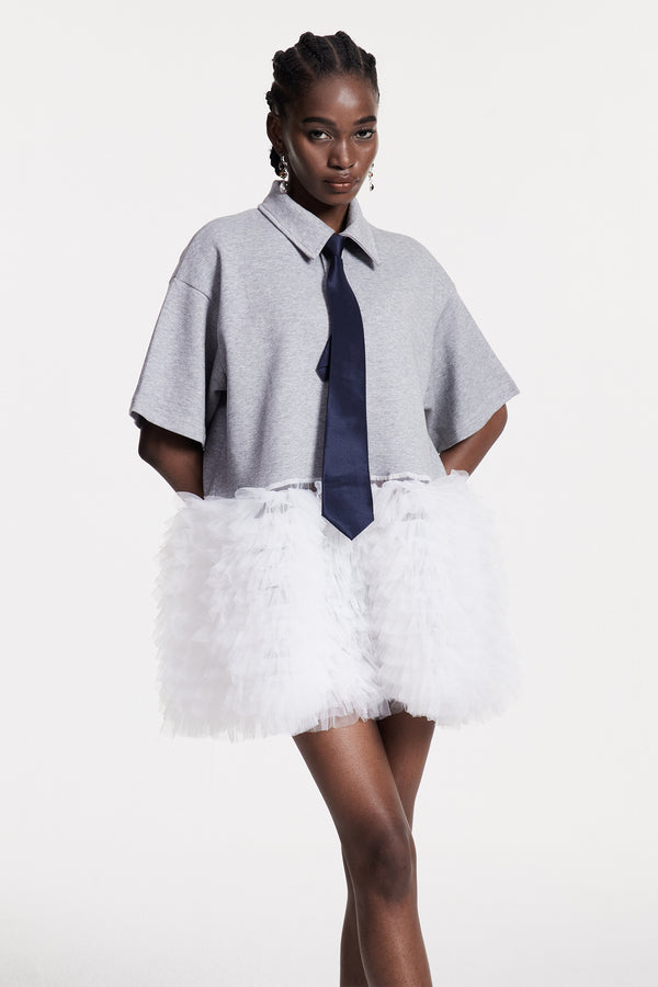 Chloe Deconstruct Mesh Ruch Top