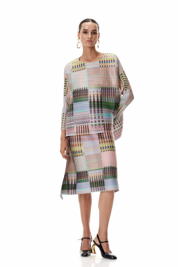 Cleophas Grid Skirt Set