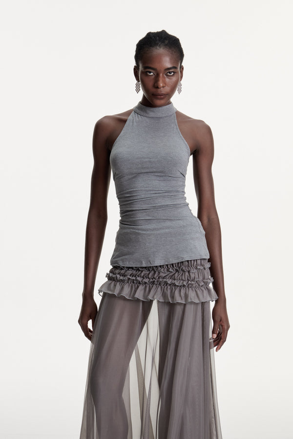 Concetta Halter Neck Ruch Top
