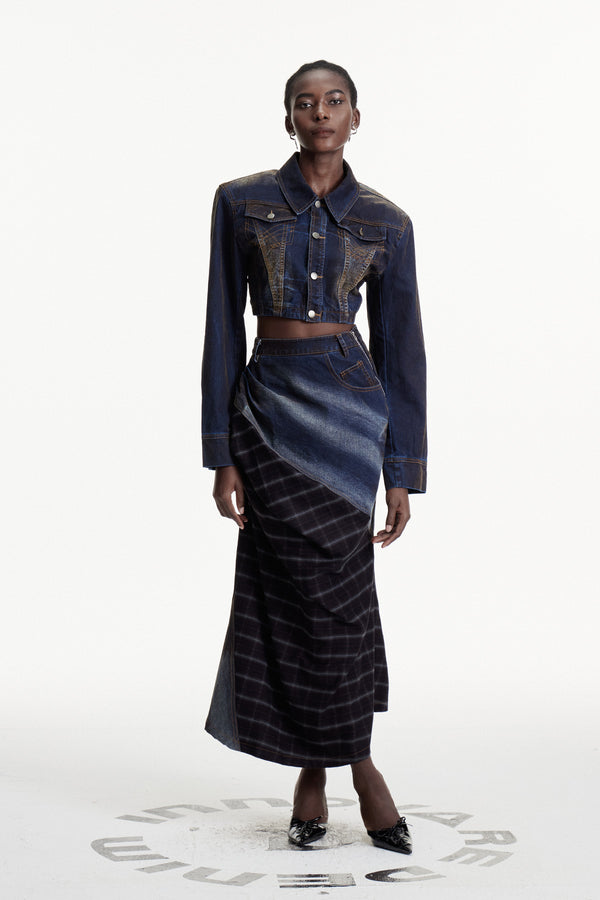 Consolata Deconstruct Stripe Skirt Set