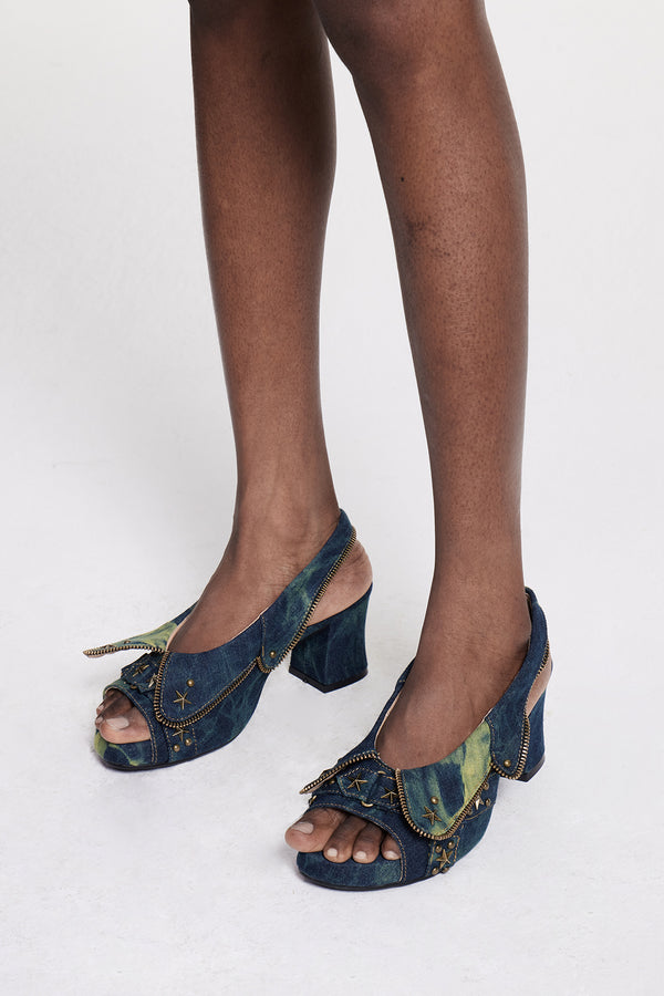 Constans Embellished Denim Sandals