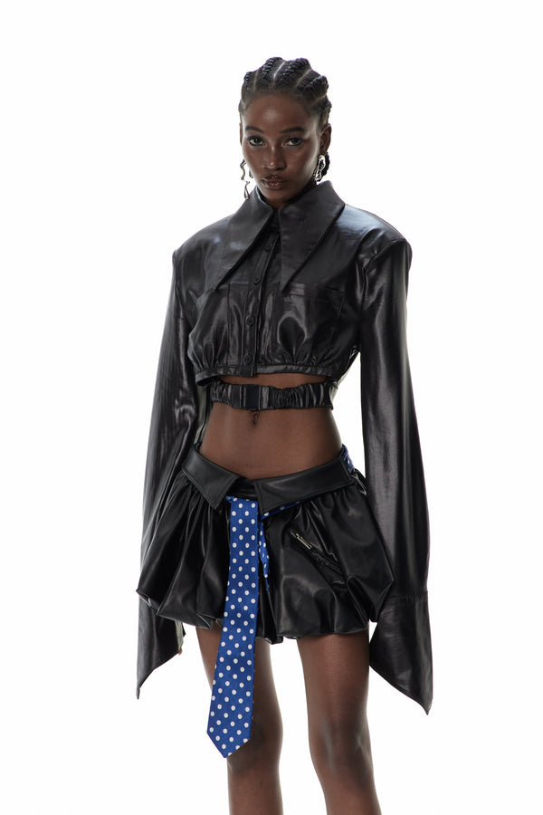 Cuthbert Satin Crop Shirt