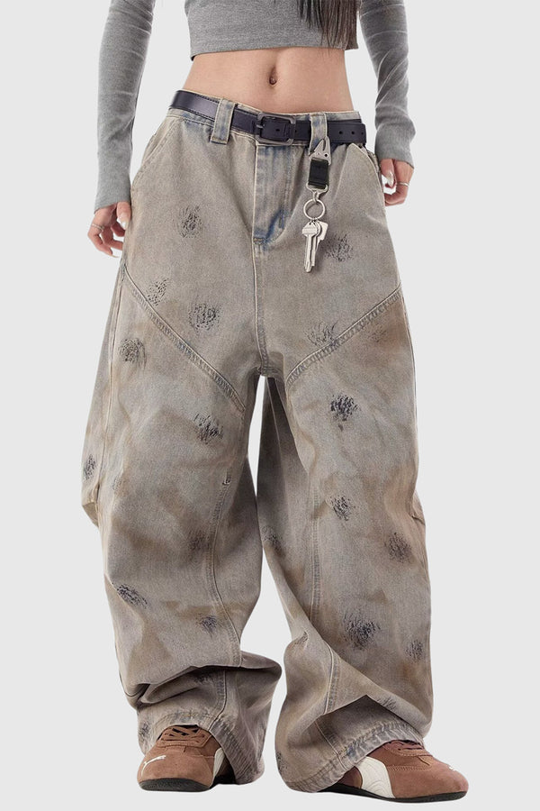 Dace Print Baggy Jeans
