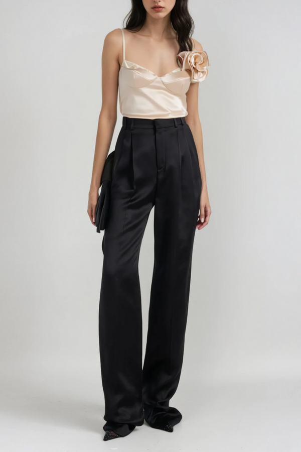 Dagfinn Flower Satin Top