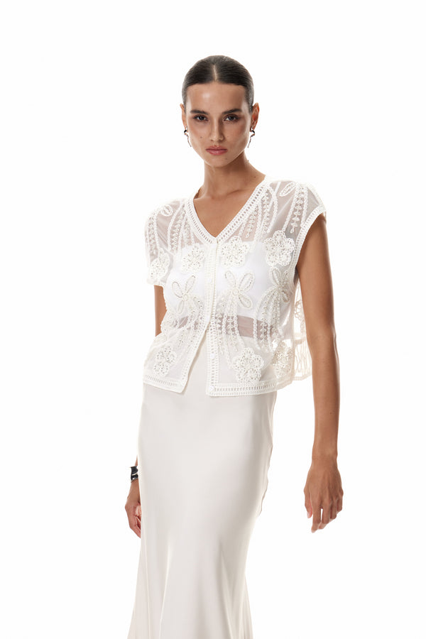 Daina Lace Embroidered Top